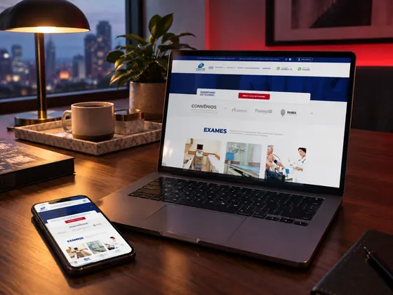 Site Clínica Delfos em notebook e celular