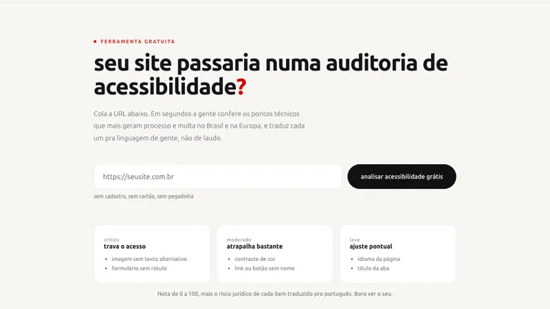 Raio-x de acessibilidade digital