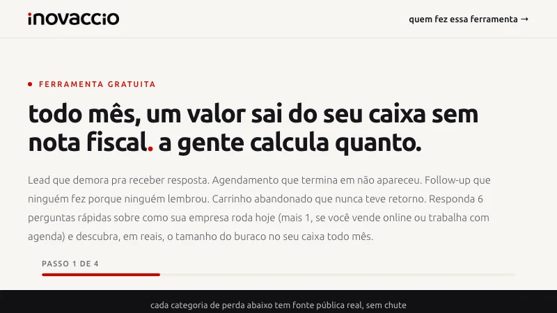Simulador de receita perdida